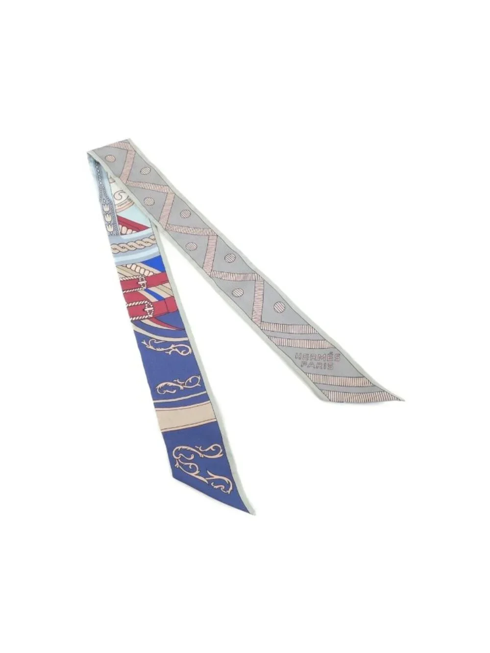 Hermes Twilly Scarf Gray